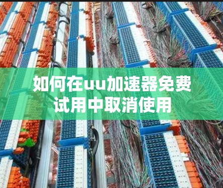 如何在uu加速器免费试用中取消使用