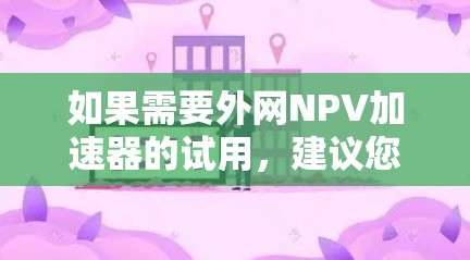 如果需要外网NPV加速器的试用，建议您访问以下平台，下载并尝试使用