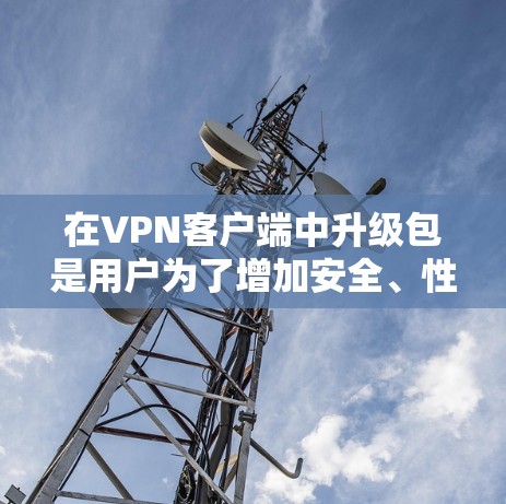在VPN客户端中升级包是用户为了增加安全、性能或兼容性而进行的操作。以下是对VPN客户端升级包的详细说明