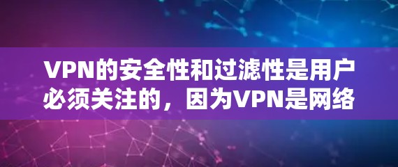 VPN的安全性和过滤性是用户必须关注的，因为VPN是网络服务的一部分，可能存在安全风险。为了有效地检测和过滤VPN，可以使用以下工具